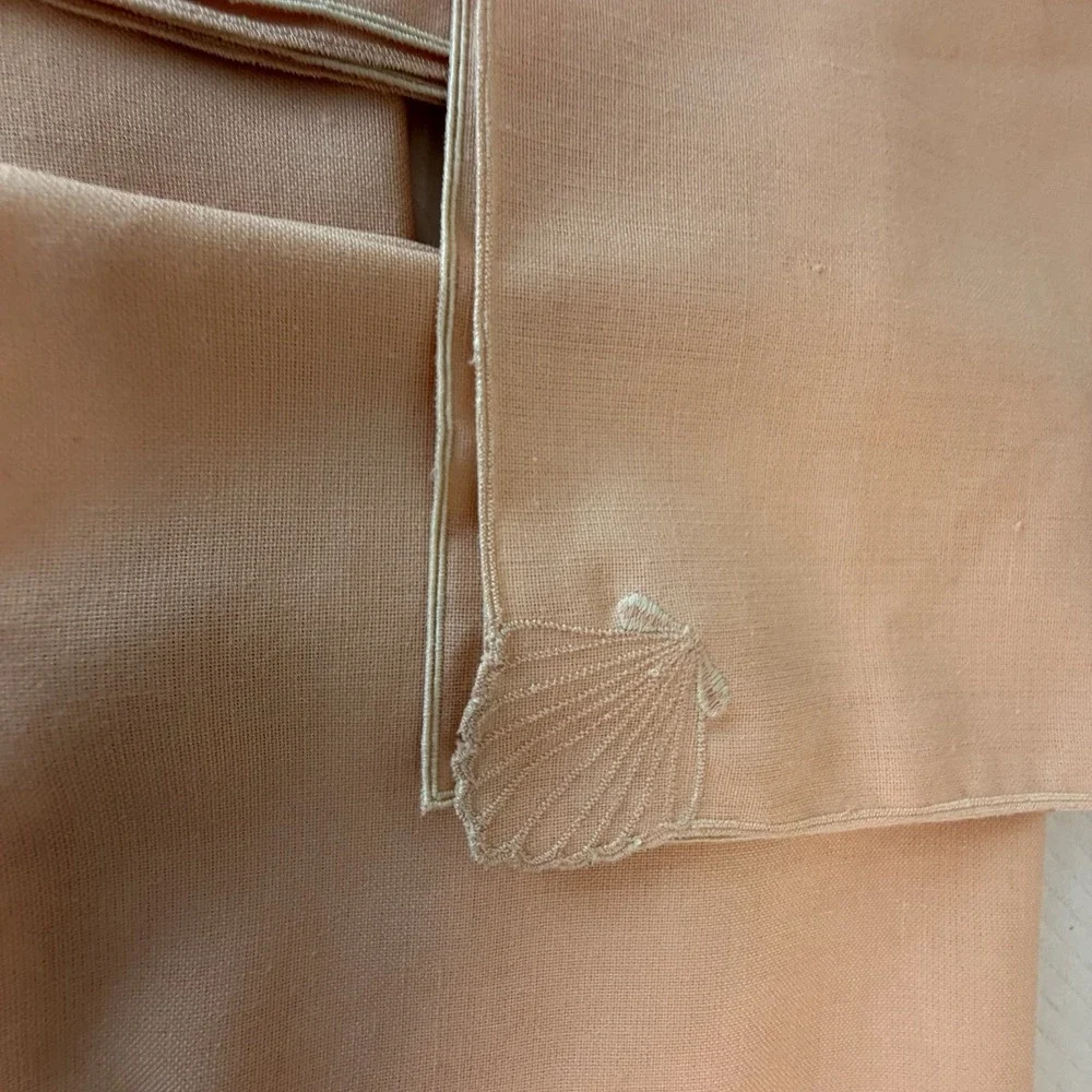 Vintage Pink Linen Blend Napkins Set of 6 Dinner Table Linens Cottage Barbiecore